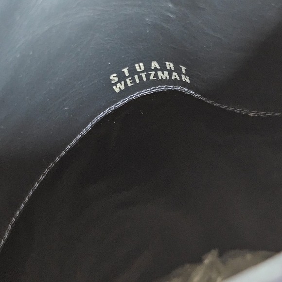 STUART WEITZMAN OTK Velvet Croc Print Boots - 38.5 - Picture 9 of 11